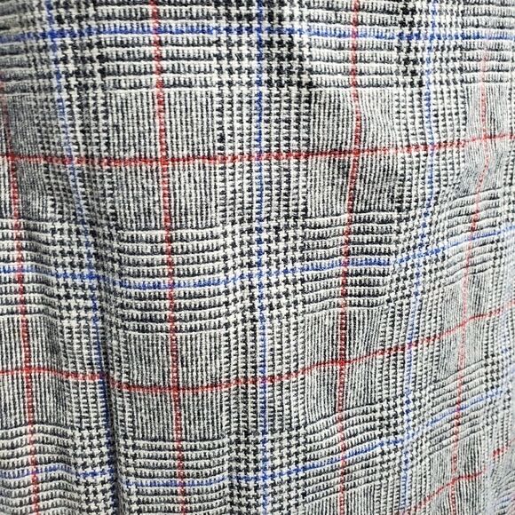 VINTAGE 80s skirt set dark academia wool plaid one button blazer suitM - Picture 2 of 16